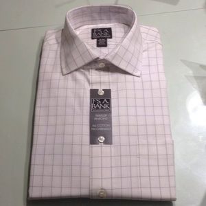 Jos A Bank white checkered dress shirt